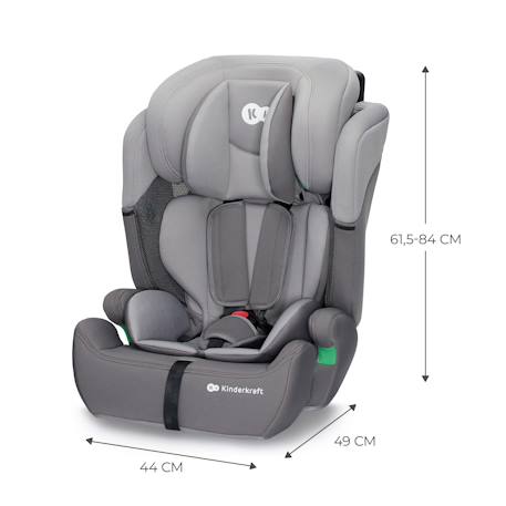 Siège auto Kinderkraft COMFORT UP i-Size 76-150 cm ceinture sécurité + organisateur Gris+Noir+Rose+Vert 6 - vertbaudet enfant 