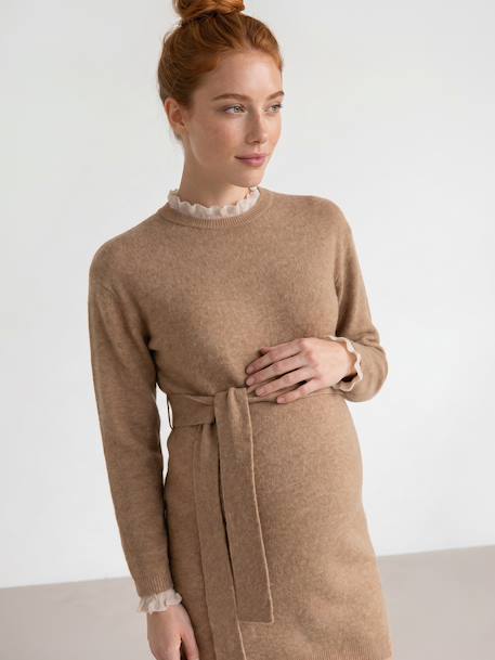 Robe de grossesse manches longues taupe 5 - vertbaudet enfant 