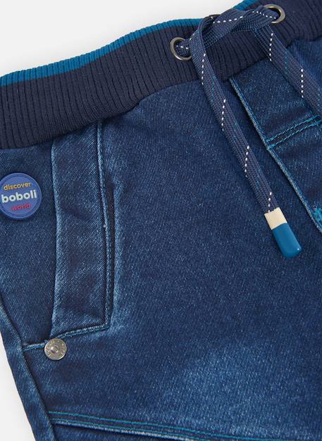 Pantalon garçon denim avec cordon Bleu 4 - vertbaudet enfant 