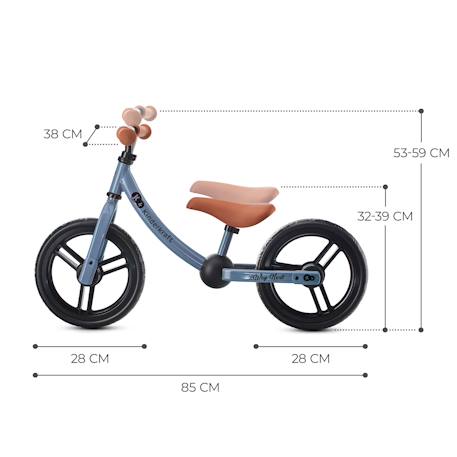Draisienne Kinderkraft 2WAY NEXT avec Selle et Guidon Réglables, Roues EVA Sans Gonflage, Cadre Léger 3 kg et EN 71-1 Bleu+Menthe+Noir+Rose+Vert 6 - vertbaudet enfant 