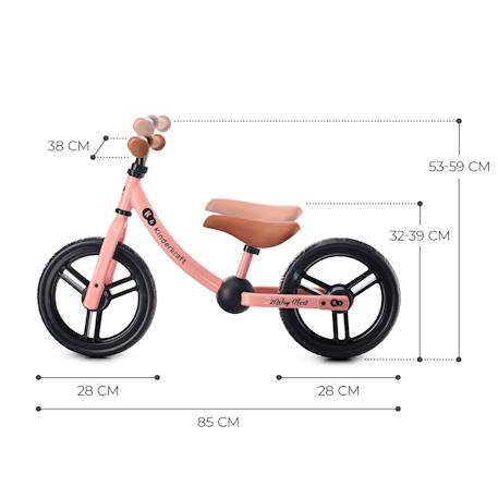 Draisienne Kinderkraft 2WAY NEXT avec Selle et Guidon Réglables, Roues EVA Sans Gonflage, Cadre Léger 3 kg et EN 71-1 Bleu+Menthe+Noir+Rose+Vert 24 - vertbaudet enfant 