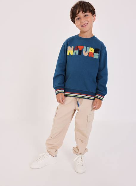 Pantalon cargo garçon doublé Beige 2 - vertbaudet enfant 