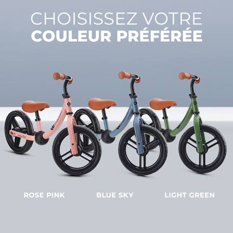 Draisienne Kinderkraft 2WAY NEXT avec Selle et Guidon Réglables, Roues EVA Sans Gonflage, Cadre Léger 3 kg et EN 71-1 Bleu+Menthe+Noir+Rose+Vert 21 - vertbaudet enfant 
