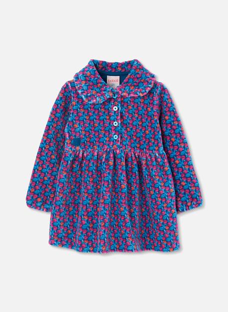 Fille-Robe en maille imprimée fleurs