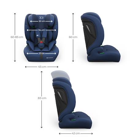 Siège auto enfant COMFORT UP 2 PLUS i-Size 76-150cm 3-en-1 air flow housse amovible ceinture 3 points sans isofix Beige+Blue+Gris+Noir+Vert 12 - vertbaudet enfant 