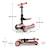 Trottinette Kinderkraft HALLEY 2 2-en-1 avec Siège Réglable 25-33 cm, Guidon 4 Hauteurs, Roues LED et Pliage Rapide Blanc+Rose+Vert 12 - vertbaudet enfant 
