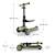 Trottinette Kinderkraft HALLEY 2 2-en-1 avec Siège Réglable 25-33 cm, Guidon 4 Hauteurs, Roues LED et Pliage Rapide Blanc+Rose+Vert 18 - vertbaudet enfant 