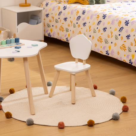 Chaise de table enfant - douceur Beige+Blanc 8 - vertbaudet enfant 