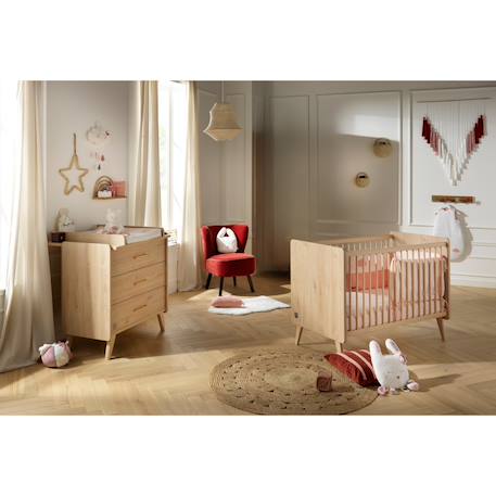Chambre bébé complète, lit et commode à langer - arty Marron 1 - vertbaudet enfant 