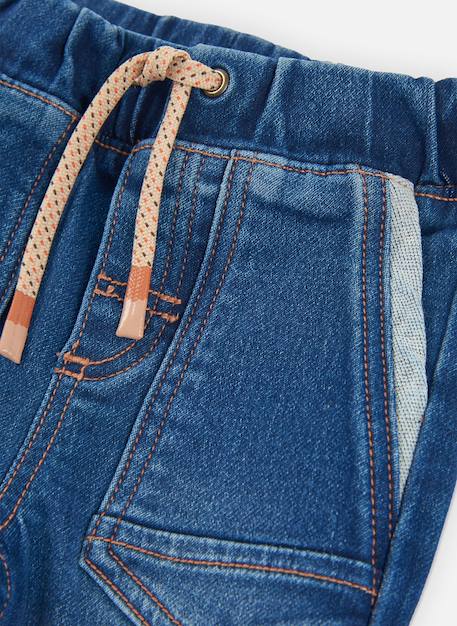 Pantalon garçon denim avec cordon Bleu 3 - vertbaudet enfant 
