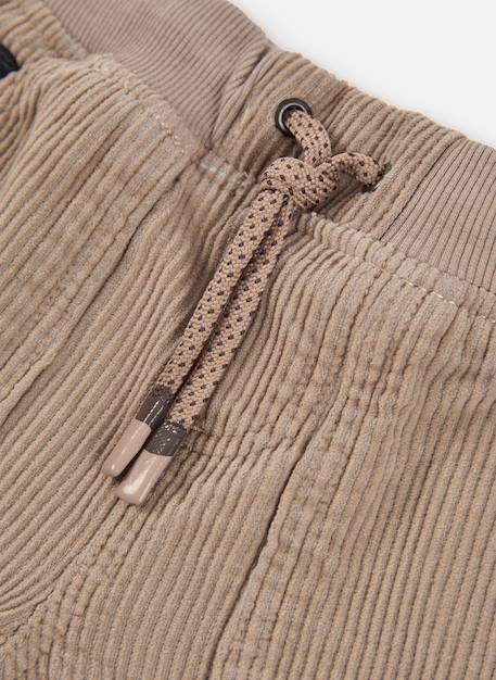 Pantalon garçon velours côtelé avec cordon Marron 4 - vertbaudet enfant 