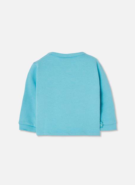 Sweat-shirt bébé garçon en molleton imprimé girafe Bleu 2 - vertbaudet enfant 