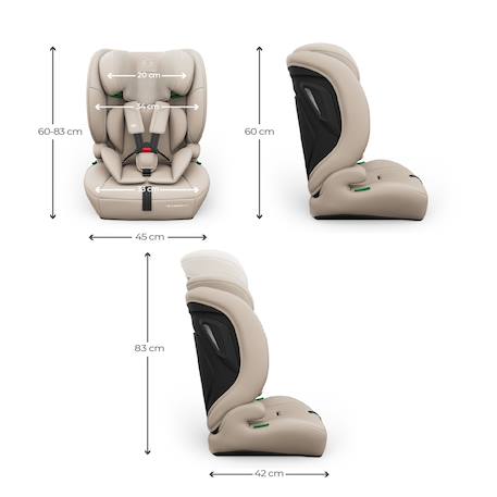 Siège auto enfant COMFORT UP 2 PLUS i-Size 76-150cm 3-en-1 air flow housse amovible ceinture 3 points sans isofix Beige+Blue+Gris+Noir+Vert 6 - vertbaudet enfant 