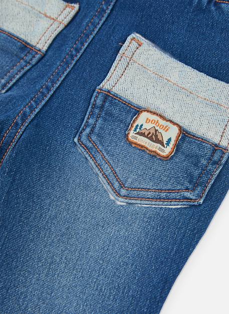 Pantalon garçon denim avec cordon Bleu 4 - vertbaudet enfant 