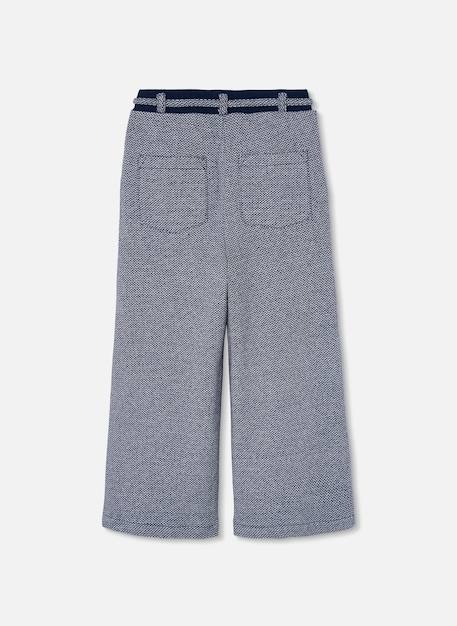 Pantalon fille en maille Bleu 2 - vertbaudet enfant 