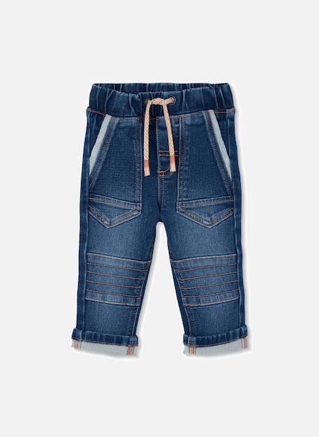 Pantalon garçon denim avec cordon Bleu 1 - vertbaudet enfant 