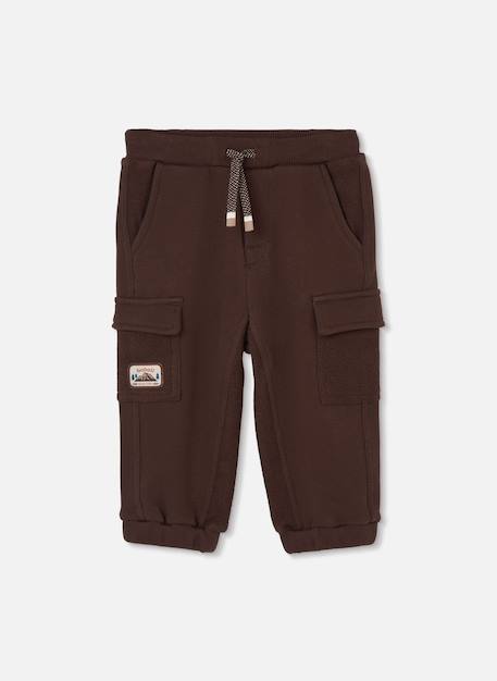Pantalon garçon en molleton cargo Marron 2 - vertbaudet enfant 