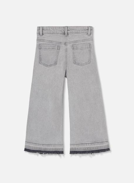 Pantalon fille wide leg Gris 2 - vertbaudet enfant 