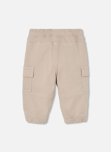 Pantalon cargo garçon doublé Beige 4 - vertbaudet enfant 
