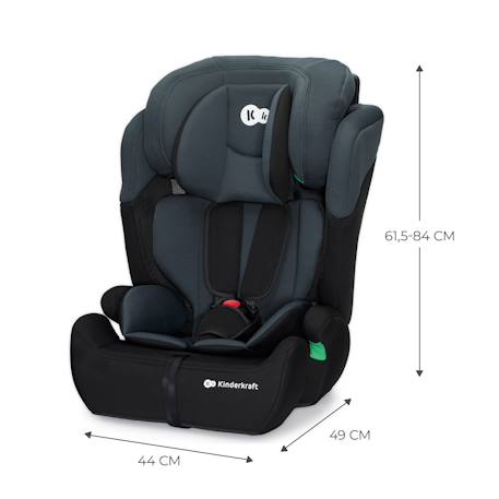 Siège auto Kinderkraft COMFORT UP i-Size 76-150 cm ceinture sécurité + organisateur Gris+Noir+Rose+Vert 12 - vertbaudet enfant 