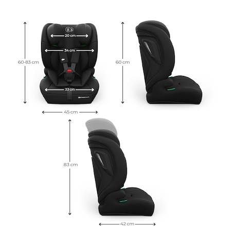 Siège auto enfant COMFORT UP 2 PLUS i-Size 76-150cm 3-en-1 air flow housse amovible ceinture 3 points sans isofix Beige+Blue+Gris+Noir+Vert 24 - vertbaudet enfant 