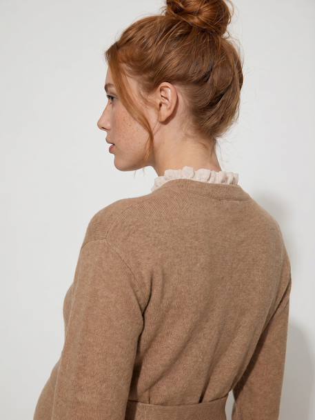 Robe de grossesse manches longues taupe 2 - vertbaudet enfant 