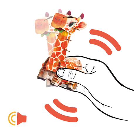 Puzzle 3d construction&son animaux sauvages - girafe Multicolor 3 - vertbaudet enfant 