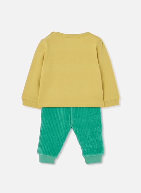 Ensemble bébé garçon maille imprimé jungle Jaune 2 - vertbaudet enfant 