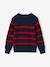 Pull garçon rayé bleu moyen+bordeaux+écru+encre+vert sauge 5 - vertbaudet enfant 
