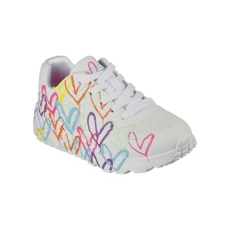 Baskets basses à lacets Blanc mukti neon 6 - vertbaudet enfant 