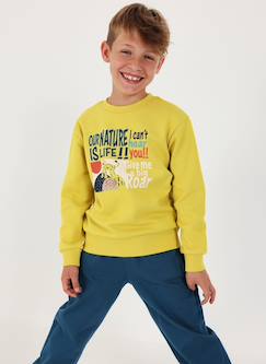 Ensemble garçon molleton imprimé léopard  - vertbaudet enfant