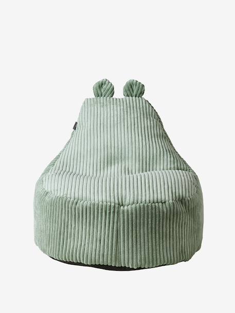 Pouf enfant en velours côtelé Ourson beige+rose+vert 6 - vertbaudet enfant 