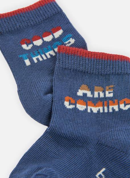 Lot chaussettes imprimé Bleu 4 - vertbaudet enfant 