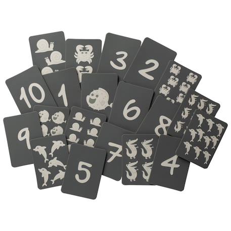 Cartes imperméables en silicone souple pour jouer dans l'eau Grey 1 - vertbaudet enfant 