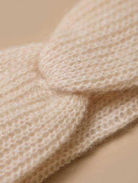 Headband fille en maille perlée Ecru 2 - vertbaudet enfant 