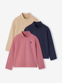 -Lot de 3 tee-shirts BASICS à col montant fille