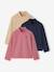 Lot de 3 tee-shirts BASICS à col montant fille bois de rose+mauve 11 - vertbaudet enfant 