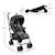 Poussette Kinderkraft SIESTA 2 pliage canne jusqu’à 22 kg, légère 7,9 kg, repose-pieds réglable, capote ventilée Gris+Noir 12 - vertbaudet enfant 