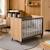 Chambre bébé duo: lit bébé 60x120 et commode à langer 2 tiroirs décor bois chêne - come Marron/gris 2 - vertbaudet enfant 