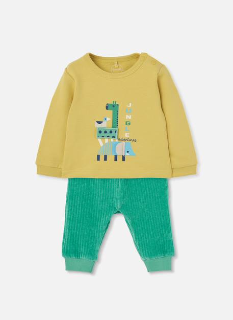 Bébé-Ensemble-Ensemble bébé garçon maille imprimé jungle