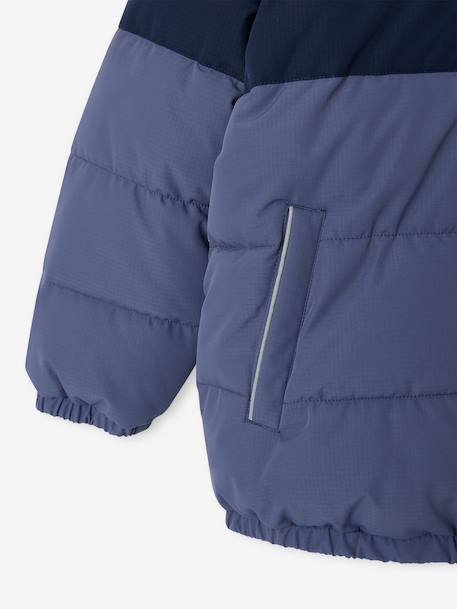 Doudoune à capuche garçon bleu+rouille 5 - vertbaudet enfant 