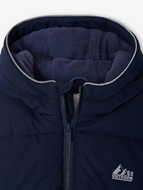 Doudoune à capuche garçon bleu+rouille 4 - vertbaudet enfant 
