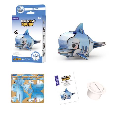 Puzzle 3d construction&son animaux marins - dauphin Multicolor 4 - vertbaudet enfant 