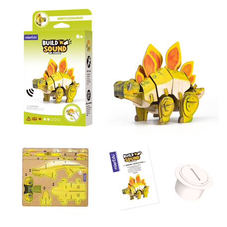 Puzzle 3d construction&son dino - stegosaure Multicolor 4 - vertbaudet enfant 