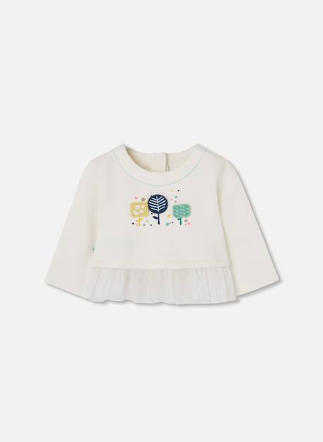 Ensemble bébé maille imprimé arbres Blanc 3 - vertbaudet enfant 
