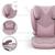 Siège Auto Kinderkraft JUNIOR FIX 2 PLUS + organisateur voiture 100-150 cm avec ISOFIX, H-GUARD, SPS, AIR FLOW et Appuie-Tête Réglable Gris+Noir+Rose+Vert 17 - vertbaudet enfant 