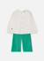 Ensemble bébé fille en maille brodé feuilles Blanc 2 - vertbaudet enfant 