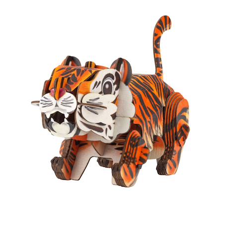 Puzzle 3d construction&son animaux sauvages - tigre Multicolor 5 - vertbaudet enfant 
