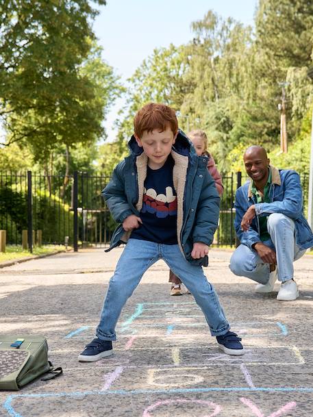 Parka 3 en 1 garçon amovible bleu ardoise+noix de pécan 3 - vertbaudet enfant 