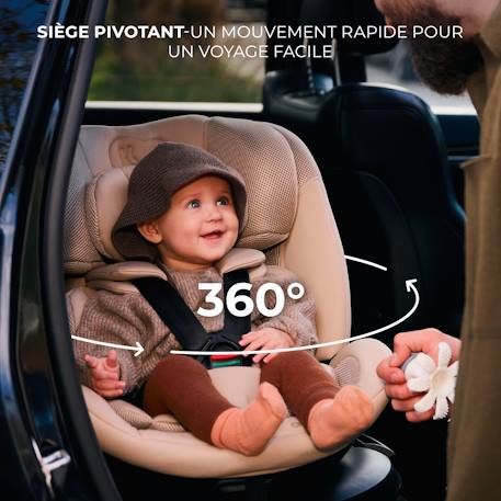 Siege auto xpedition 3 i size pratique confortable Beige+Gris+Noir+Vert 8 - vertbaudet enfant 